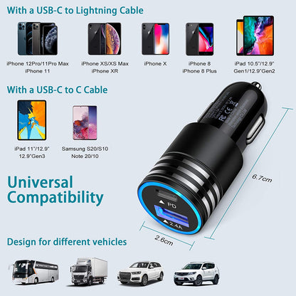 Fast USB C Car Charger